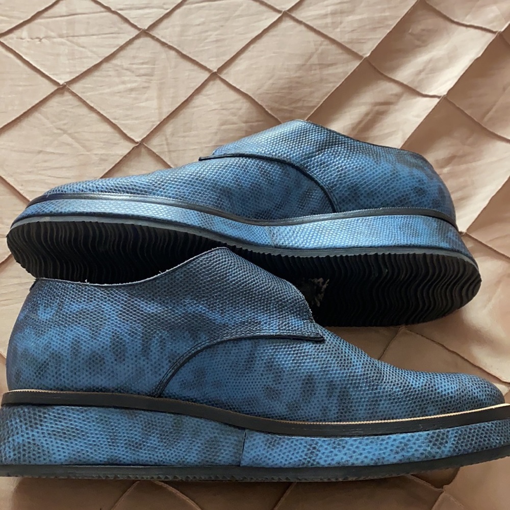 Dries Van Noten fabulous stylish blue shoes, 36.5
